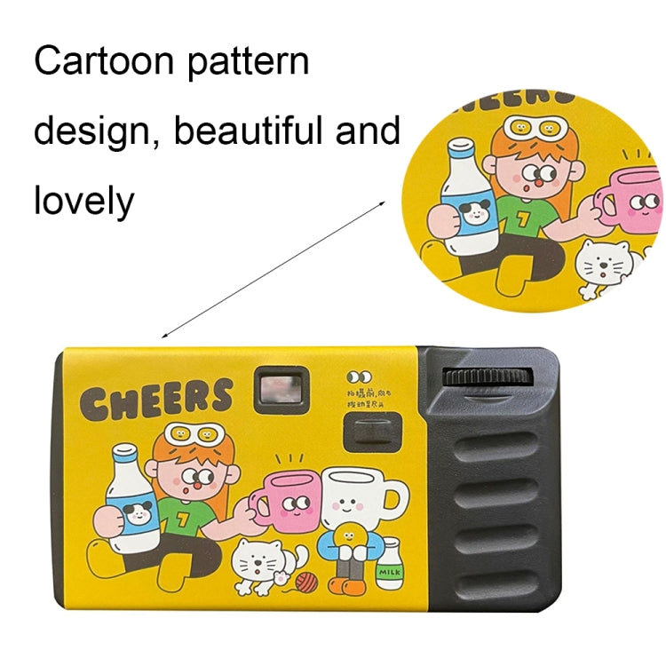 27pcs Click Retro Film Camera Water-resistant Cartoon Decorative Stickers without Camera