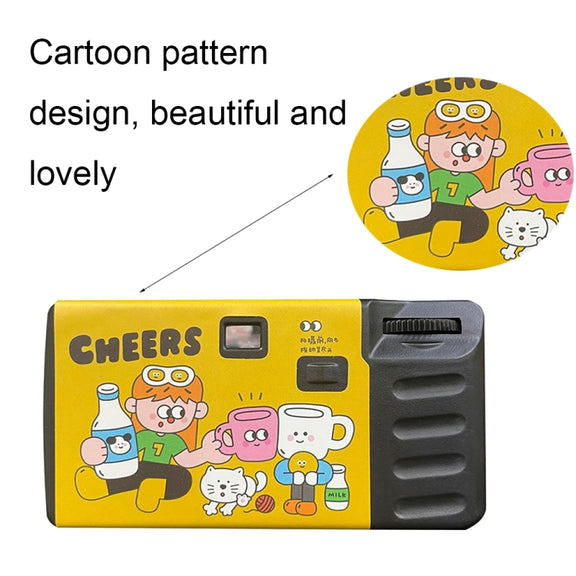 27pcs Click Retro Film Camera Water-resistant Cartoon Decorative Stickers without Camera