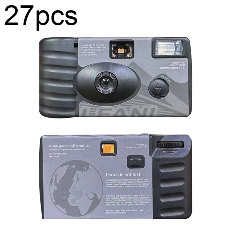 27pcs LFANI Retro Film Camera Water-resistant Cartoon Decorative Stickers without Camera