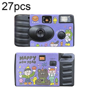 27pcs New Year Retro Film Camera Water-resistant Cartoon Decorative Stickers without Camera