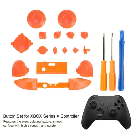 For Xbox Series X Controller Thumbstick LB RB Bumpers Trigger Buttons With Screwdriver Accessories(White)
