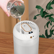 3000ml Double Nozzle Humidifier with Timing Digital Display and Colorful Ambient Light(White)