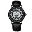 BINBOND B7872 Multifunctional Hollow Luminous Waterproof Quartz Watch, Color: Black Leather-Black-Black - free shipping - PMC TechLife - Order now!