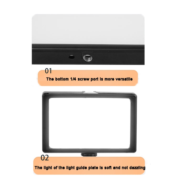 8 Inch 3200-5500K Three-color Temperature Photography Flat-panel Live Fill Light,Spec: Overhead Bracket