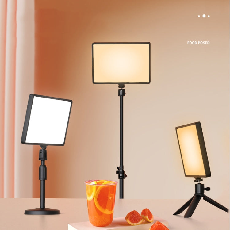 10 Inch 3000-6500K Three-color Temperature Photography Flat-panel Live Fill Light,Spec: 2.1m Bracket