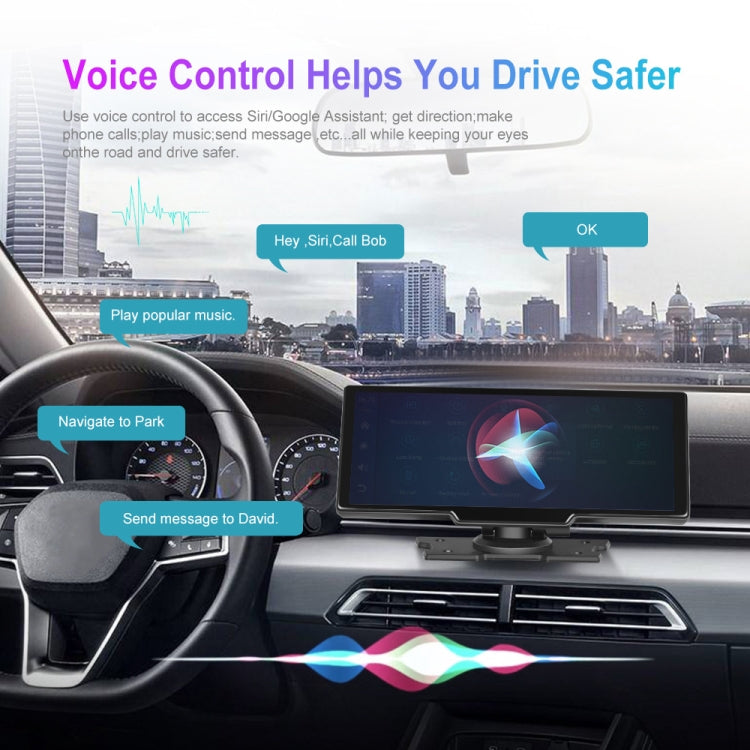 A3073 HD Wired 9.3 Inch 1 To 1 Smart Player With Wireless Carplay Two-way Video Split-screen Display(Black)
