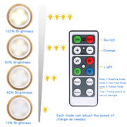 Ambience Pat Light Bedside Eye Protection Night Light, Color: RGBW Color Light Battery(6pcs With 2 Remote Control)