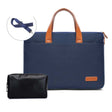 For MacBook 13.3-14 Inches MAHOO 10188 Ultra-Thin Hand Computer Bag Messenger Laptop Bag, Color: Dark Blue+Black PU Power Bag - 13.3 inch by PMC TechLife | Online Shopping South Africa | PMC TechLife | Buy Now Pay Later Mobicred
