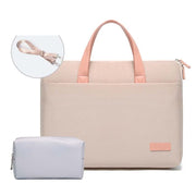 For MacBook 13.3-14 Inches MAHOO 10188 Ultra-Thin Hand Computer Bag Messenger Laptop Bag, Color: Khaki+Gray PU Power Bag