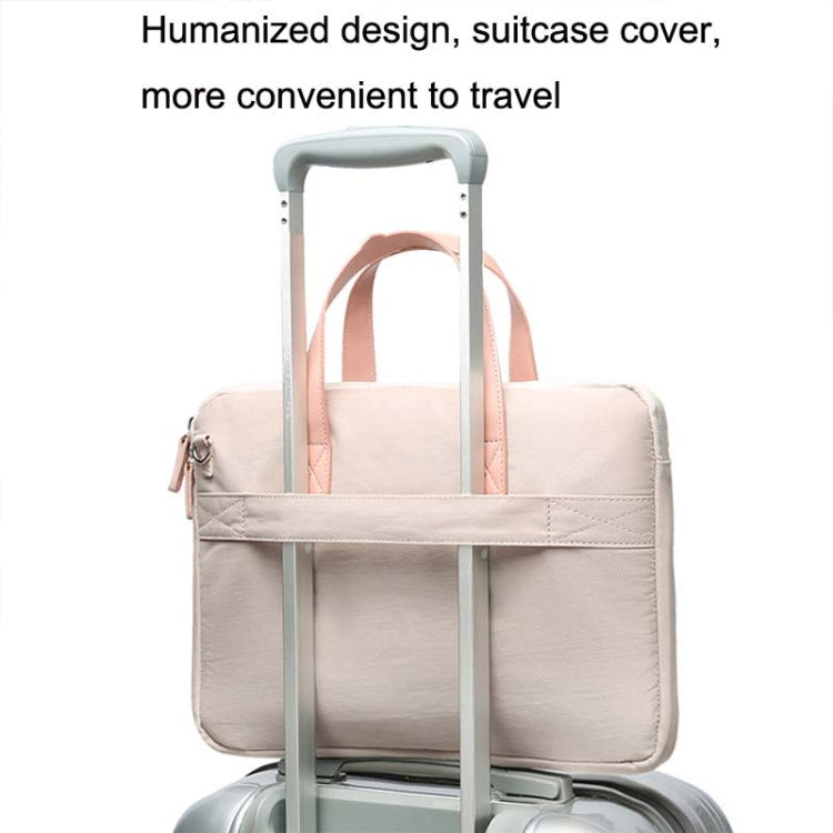 For MacBook 13.3-14 Inches MAHOO 10188 Ultra-Thin Hand Computer Bag Messenger Laptop Bag, Color: Gray+Gray Mouse Pad