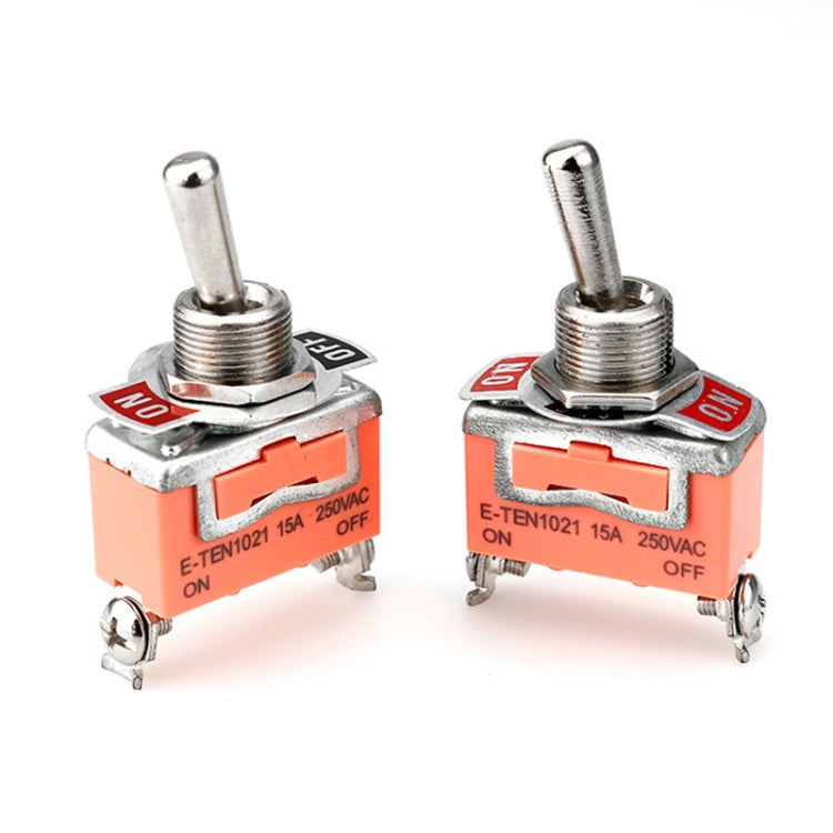 10pcs E-TEN1021 2-speed Water-resistant Rocker Toggle Switch(Orange)