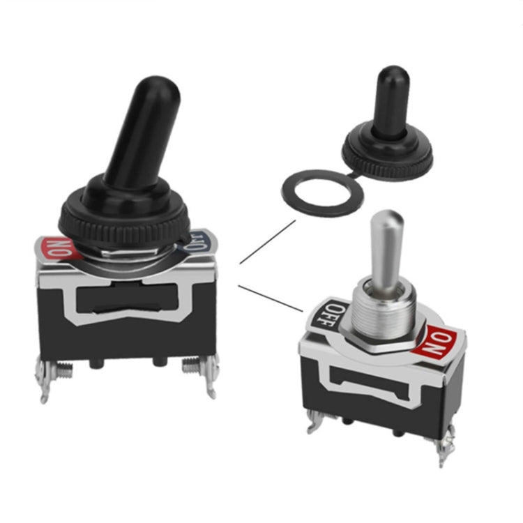 10pcs E-TEN1021 2-speed Water-resistant Rocker Toggle Switch(Black)