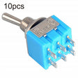 10pcs 6 Pin 2-speed Rocker Toggle Button Switch(MTS-202) - Marine Accessories & Parts by PMC TechLife | Online Shopping South Africa | PMC TechLife | Buy Now Pay Later Mobicred