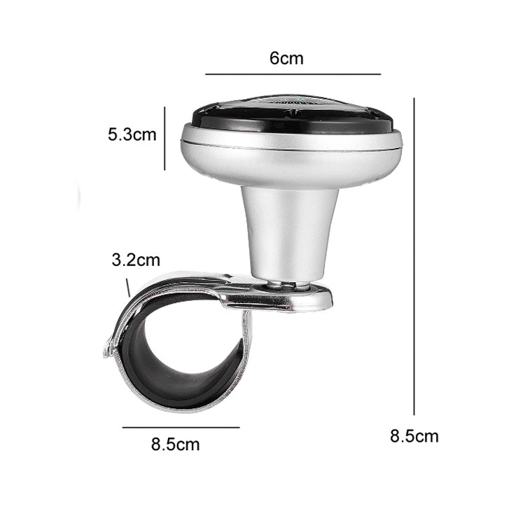 Car Steering Wheel Booster Ball Assist With Compass(B Model White)