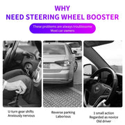 Car Steering Wheel Booster Ball Assist With Compass(A Model White)