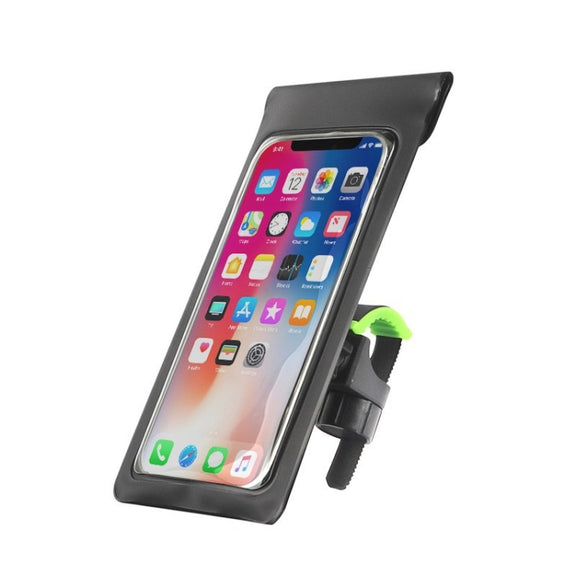 Outdoor Cycling Mobile Phone Navigation Water-resistant Bracket(Black Green)