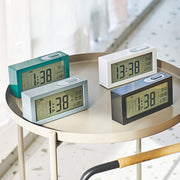 8890H Multifunctional Photosensitive Bedside Small Alarm Clock LCD Screen Digital Clock(White)