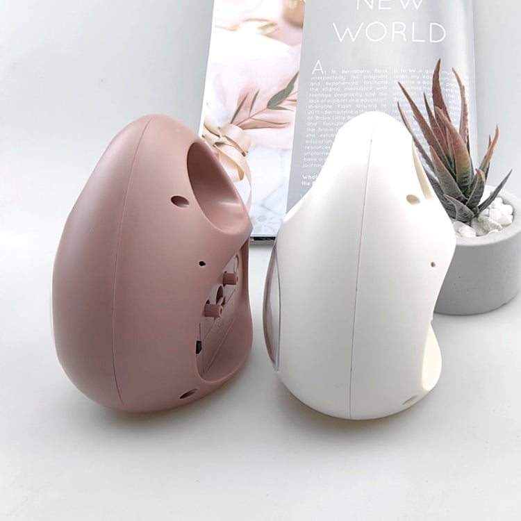 GH809 Egg-shaped Desktop Children Alarm Clock Bedside Cute Belling Clock(White)
