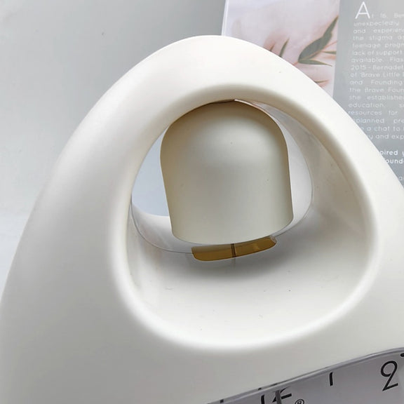 GH809 Egg-shaped Desktop Children Alarm Clock Bedside Cute Belling Clock(White)