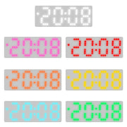 8017 LED Screen Voice Control Digital Alarm Clock Desktop Multifunctional Temperature Clock(Yellow)