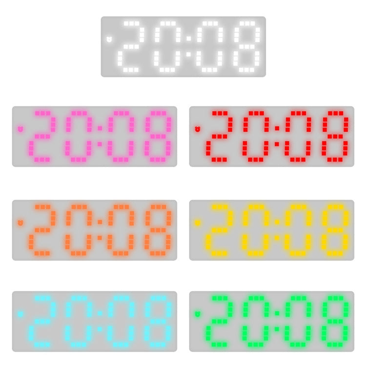 8017 LED Screen Voice Control Digital Alarm Clock Desktop Multifunctional Temperature Clock(Green)