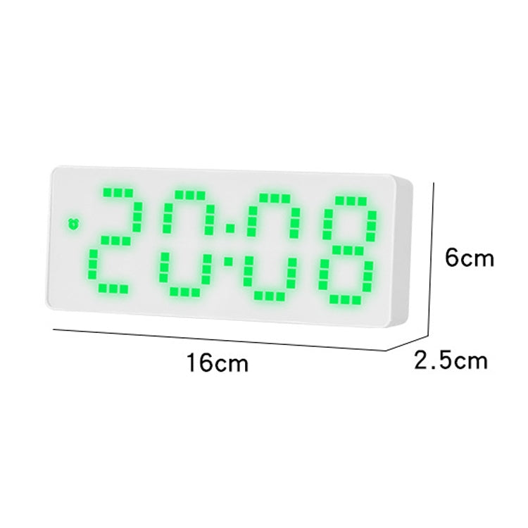 8017 LED Screen Voice Control Digital Alarm Clock Desktop Multifunctional Temperature Clock(Pink)