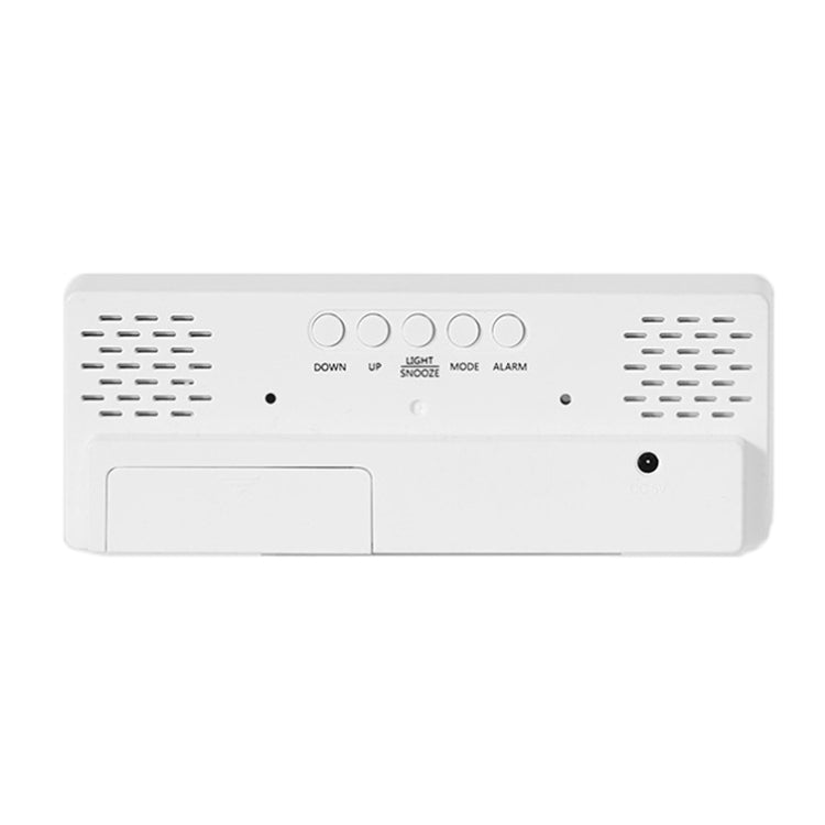8017 LED Screen Voice Control Digital Alarm Clock Desktop Multifunctional Temperature Clock(Yellow)