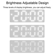 8017 LED Screen Voice Control Digital Alarm Clock Desktop Multifunctional Temperature Clock(Ice Blue)