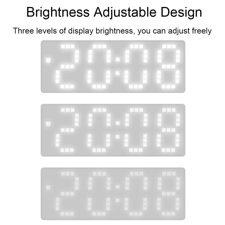8017 LED Screen Voice Control Digital Alarm Clock Desktop Multifunctional Temperature Clock(Green)