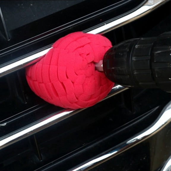 2pcs Car Wheel Rim Small Area Sponge Polishing Ball(Random Color Delivery)