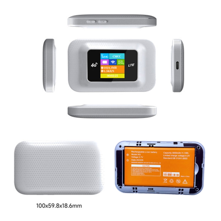 D921 4G Portable Plug-In Card Router Support Malay MOD Modem Portable WIFI Wireless Hotspot(White)