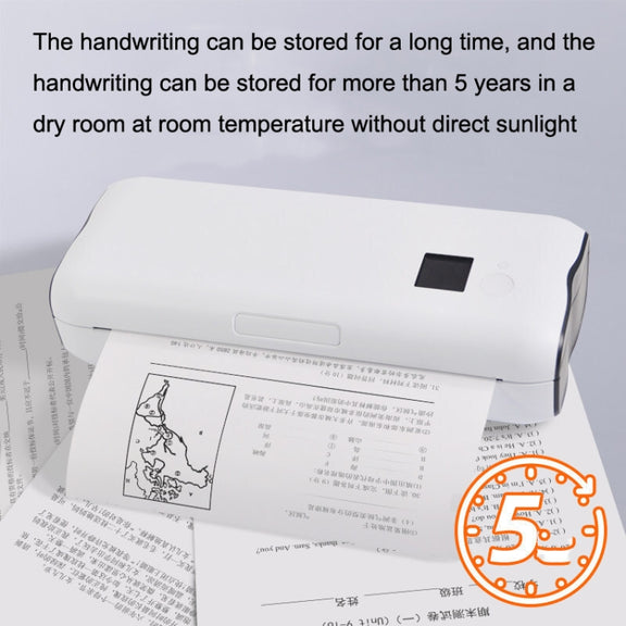 Home Small Phone Office Wireless Wrong Question Paper Student Portable Thermal Printer, Style: Bluetooth Edition+200pcs A4 Paper
