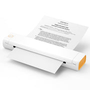 M08F Bluetooth Wireless Handheld Portable Thermal Printer(White Orange A4 Version)