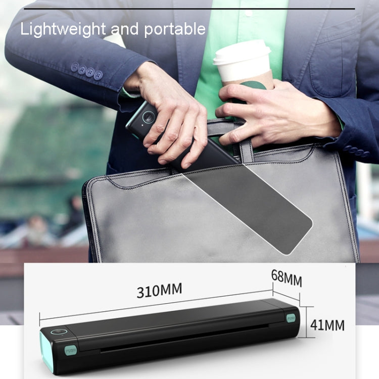 M08F Bluetooth Wireless Handheld Portable Thermal Printer(Black Letter Version)