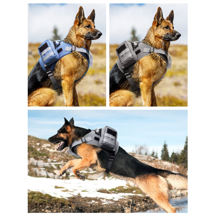 Dog Explosion-proof Chest Strap With Detachable Combination Backpack, Size: S(Lake Blue)