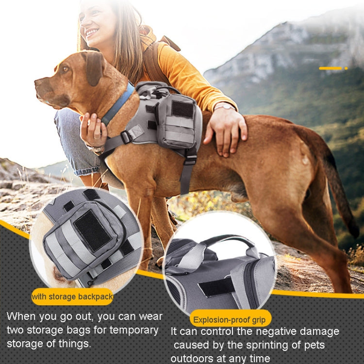 Dog Explosion-proof Chest Strap With Detachable Combination Backpack, Size: L(Lake Blue)