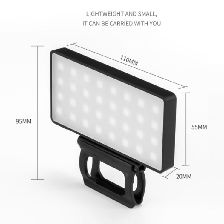 Outdoor Live Photography Multi-angle Brightness Adjustment Mobile Phone Fill Light, Specification: Monochrome White Light