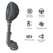 Car Suction Cup Fan Desktop Dormitory Office Kitchen Fan(White)