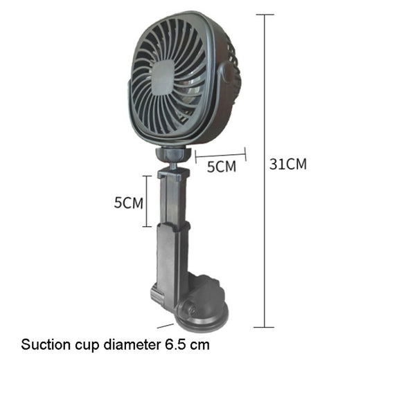 Car Suction Cup Fan Desktop Dormitory Office Kitchen Fan(White)