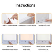 JSK-30 LED Timing Intelligent Dimming SAD Therapy Lamp, Specification: With Power Line+US Plug