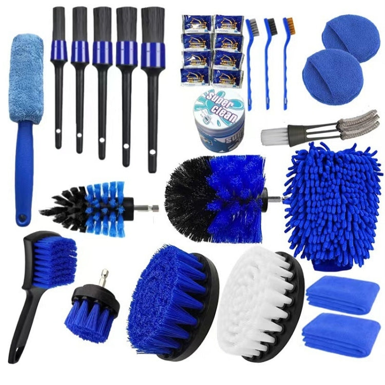 30 in 1 Car Wash Water-resistant Gloves Wheel Hub Cleaning Brush