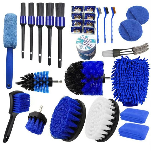 30 in 1 Car Wash Water-resistant Gloves Wheel Hub Cleaning Brush