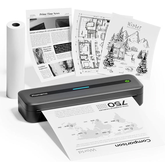 Phomemo M832 300dpi Wireless Thermal Portable Printer, Size: A4 Version(Gray)