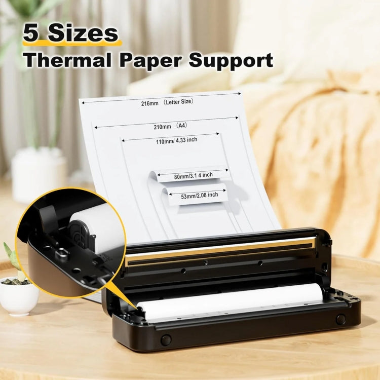 Phomemo M832 300dpi Wireless Thermal Portable Printer, Size: Letter Version(White)