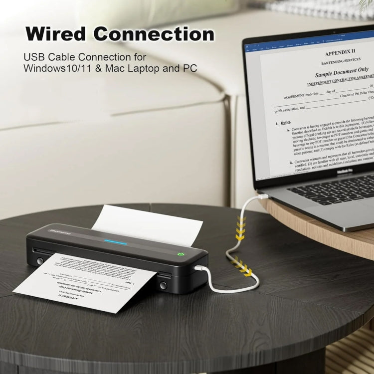 Phomemo M832 300dpi Wireless Thermal Portable Printer, Size: A4 Version(Purple)