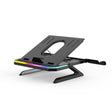 Laptop Stand with RGB Lighting 9-Level Adjustable Notebook Stand(Black) - Laptop Stand by PMC TechLife | Online Shopping South Africa | PMC TechLife | Buy Now Pay Later Mobicred