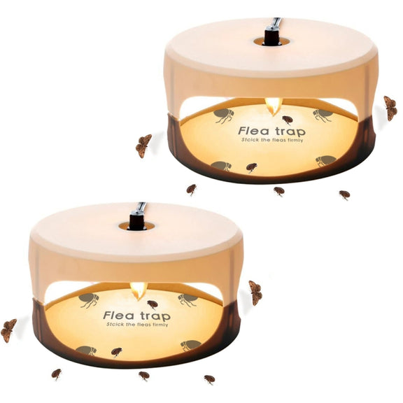 2pcs SK111 Pet Household Flea Lamp Flea Sticky Trapper Flea Capture Device(EU Plug)