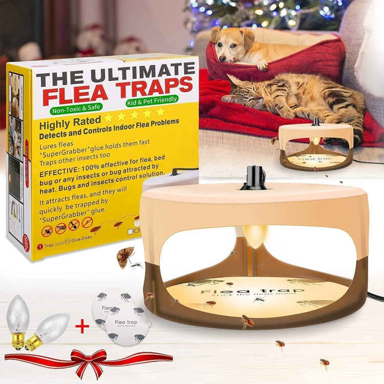 2pcs SK111 Pet Household Flea Lamp Flea Sticky Trapper Flea Capture Device(EU Plug)