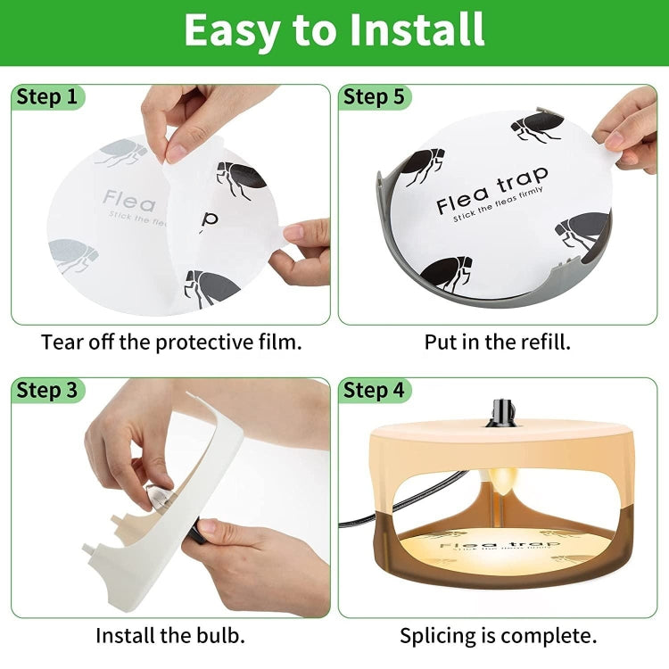 2pcs SK111 Pet Household Flea Lamp Flea Sticky Trapper Flea Capture Device(AU Plug)