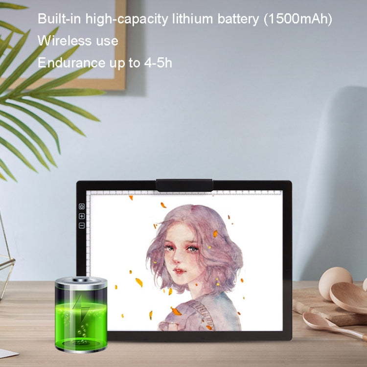 A4-D28B Rechargeable Copy Desk Drawing Board, Specification: With Charging Line+UK Plug Adapter
